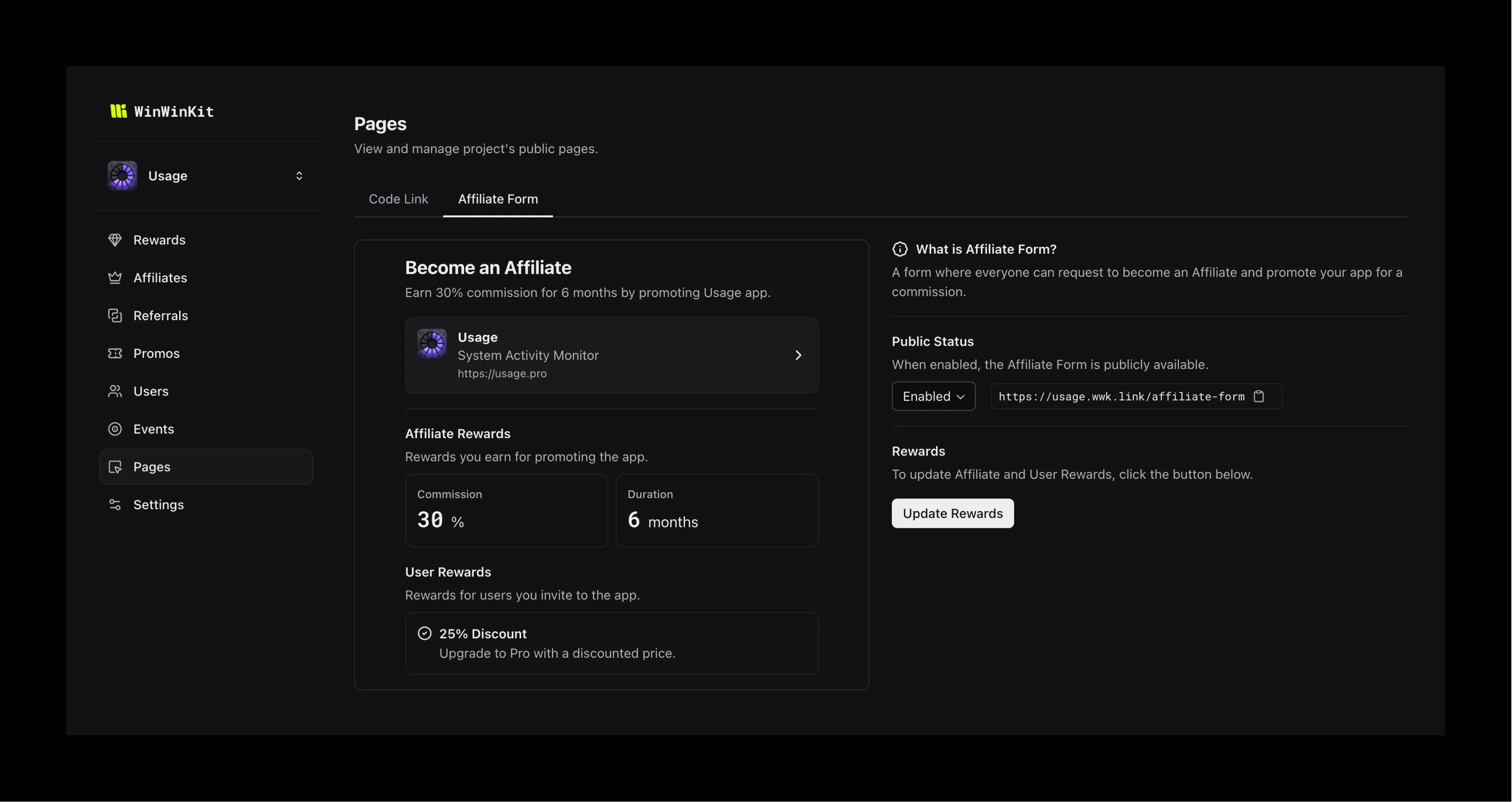 Affiliate Form Preview