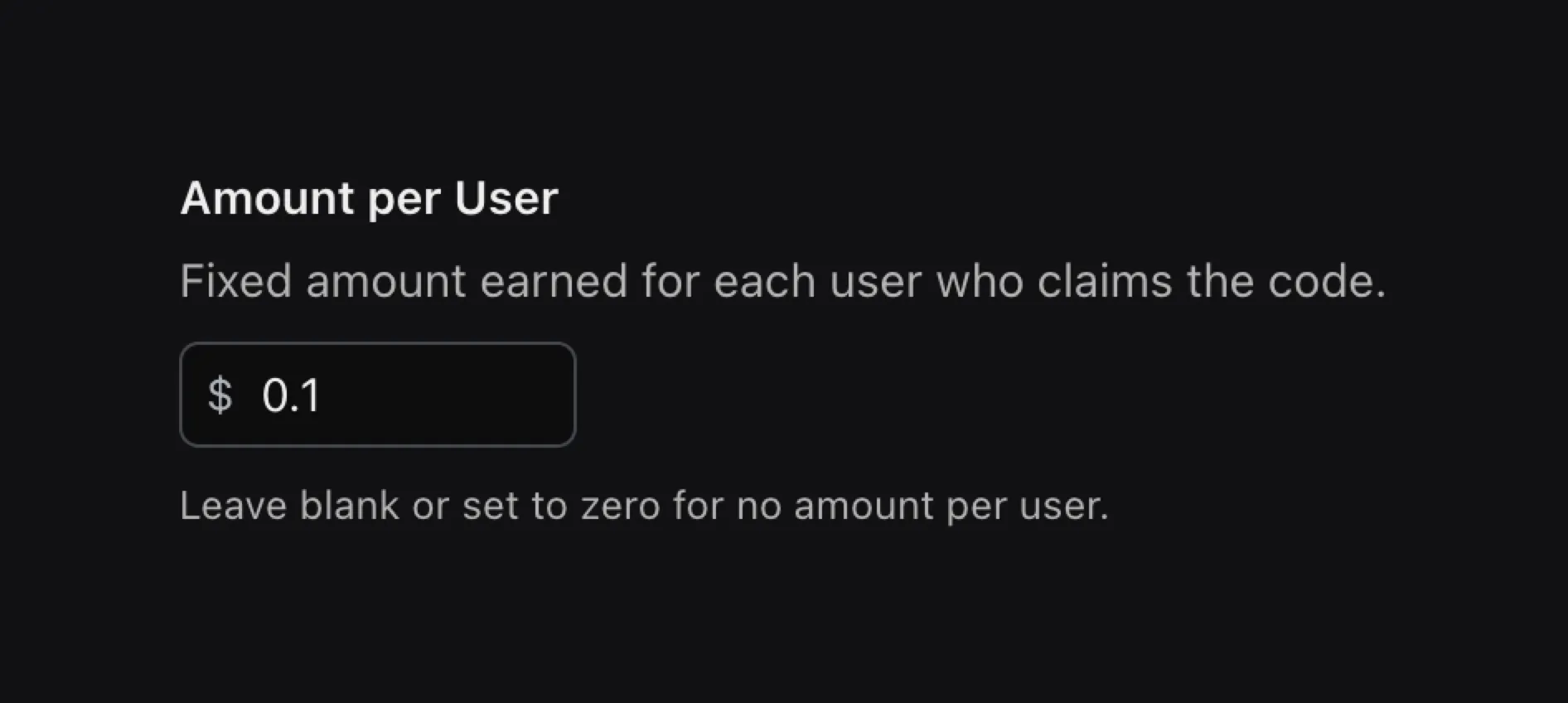 Affiliates Create Amount per User