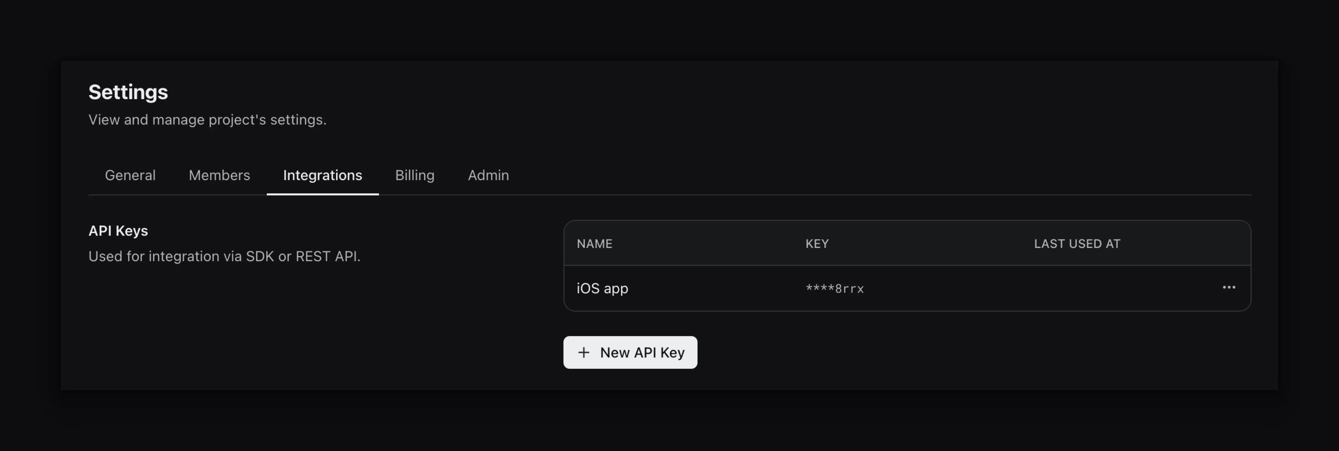 Api keys