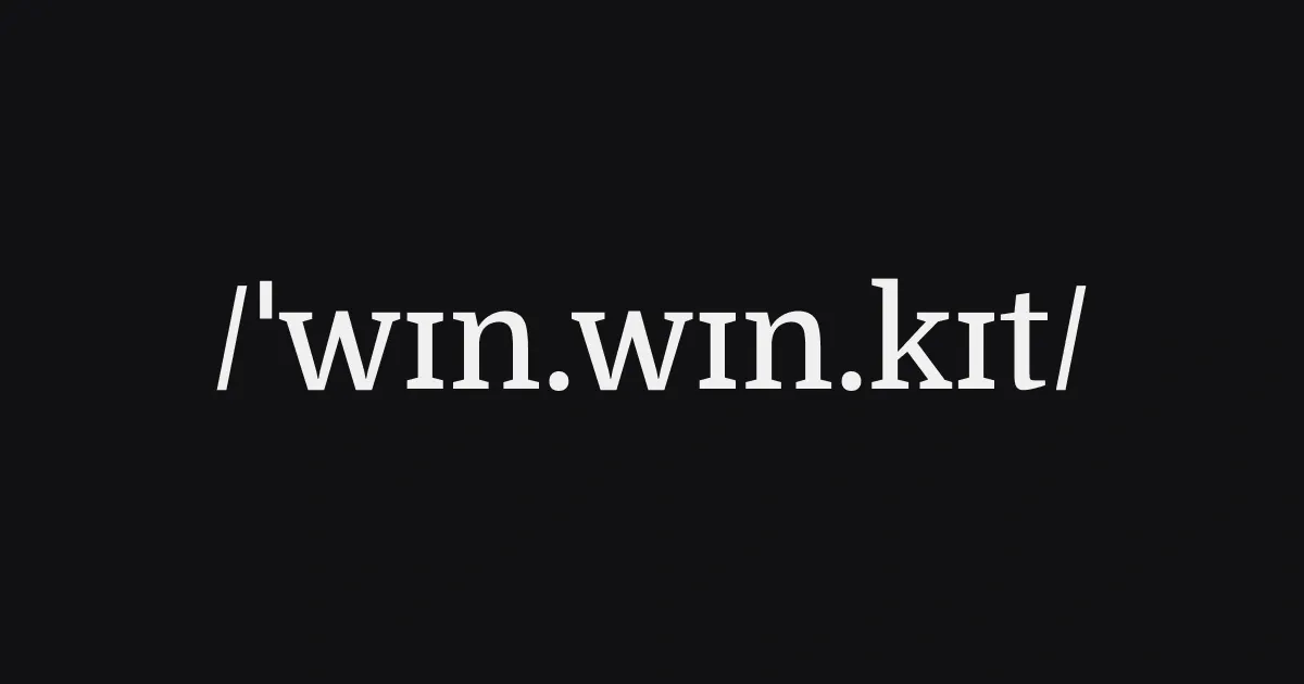 WinWinKit phonetic